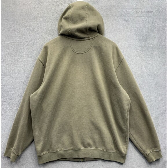 Carhartt Full Zip Fleece Hoodie Men Loose Fit Pockets Olive Green Worker Size XL - Picture 3 of 16